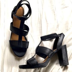 ankle-wrap block heels